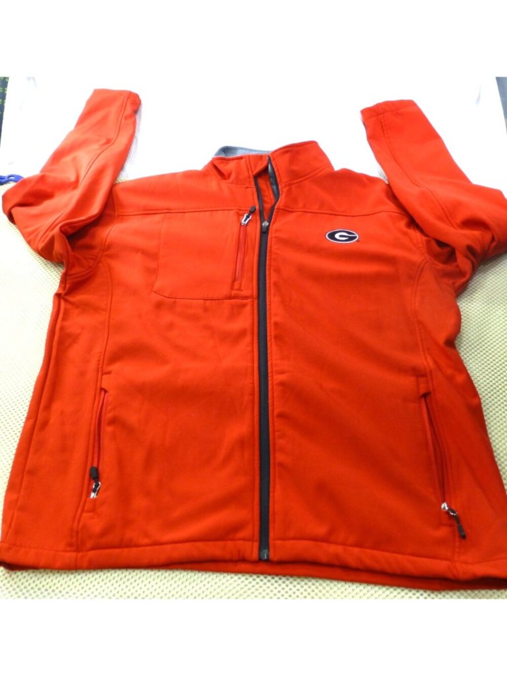 Knights Apparel Georgia Bulldogs Red Full-Zip Jacket XL Embroidered Logo Pockets